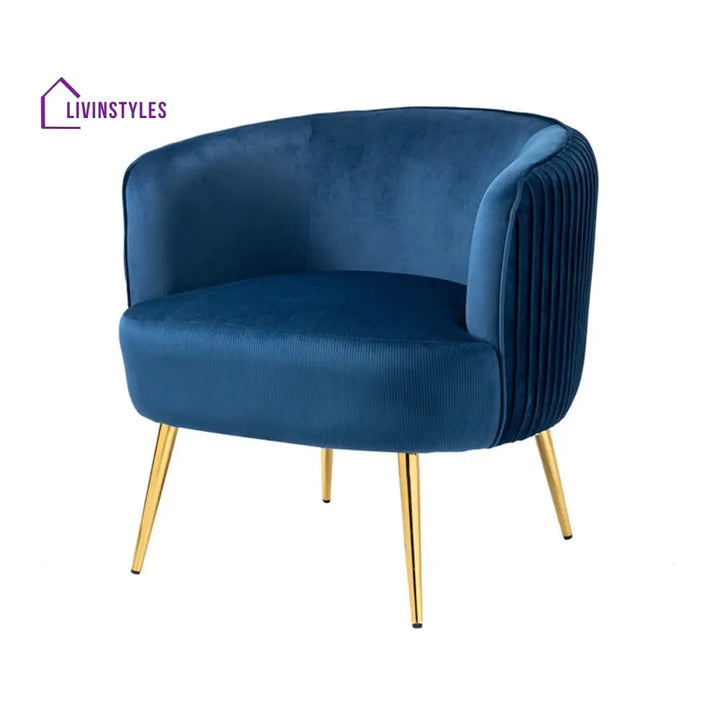 Vasilii Tufted Velvet Accent Chair Blue Furniture