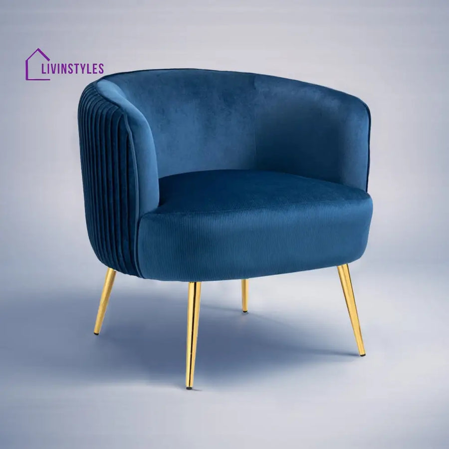 Vasilii Tufted Velvet Accent Chair Blue Furniture