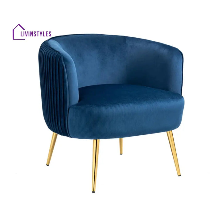 Vasilii Tufted Velvet Accent Chair Blue Furniture