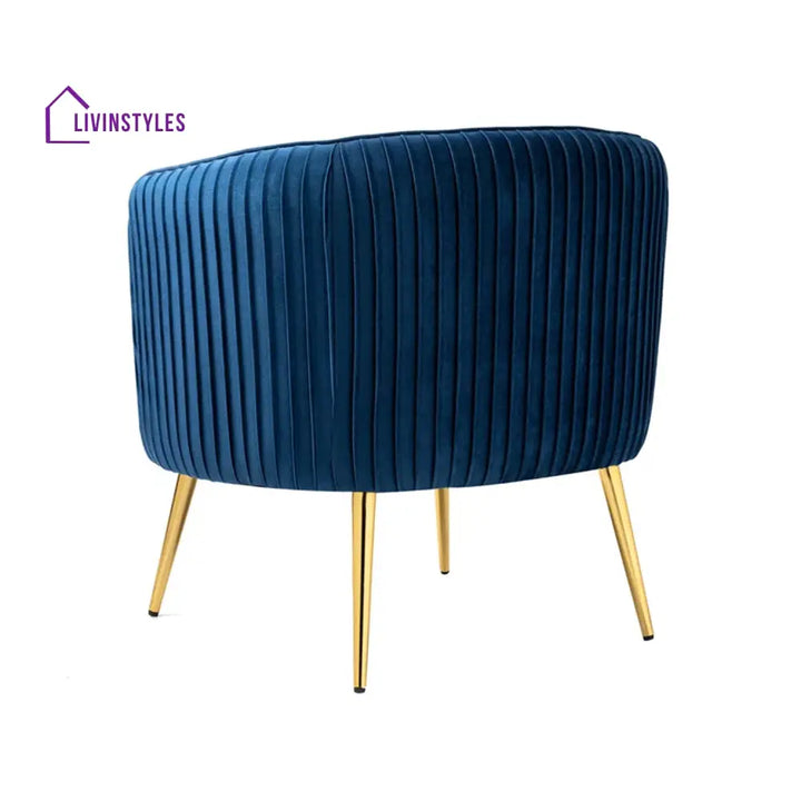 Vasilii Tufted Velvet Accent Chair Blue Furniture
