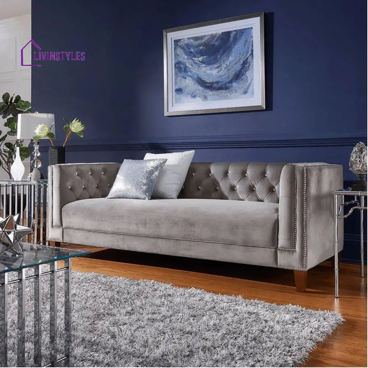 Vasilisa 3 Seater Sofa in Grey colour