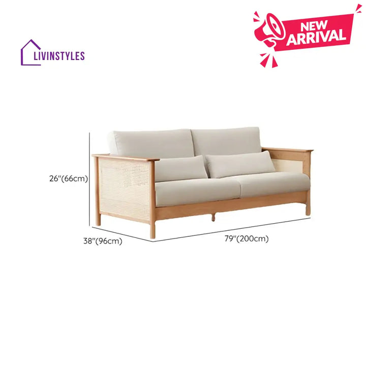 Vasiliy Solid Wood Sofa Set for Living Room | 3 + 1 + 1 Sofa Set