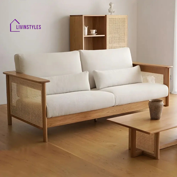 Vasiliy Solid Wood Sofa Set for Living Room | 3 + 1 + 1 Sofa Set