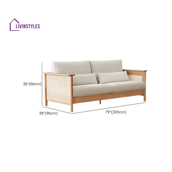 Vasiliy Solid Wood Sofa Set for Living Room | 3 + 1 + 1 Sofa Set