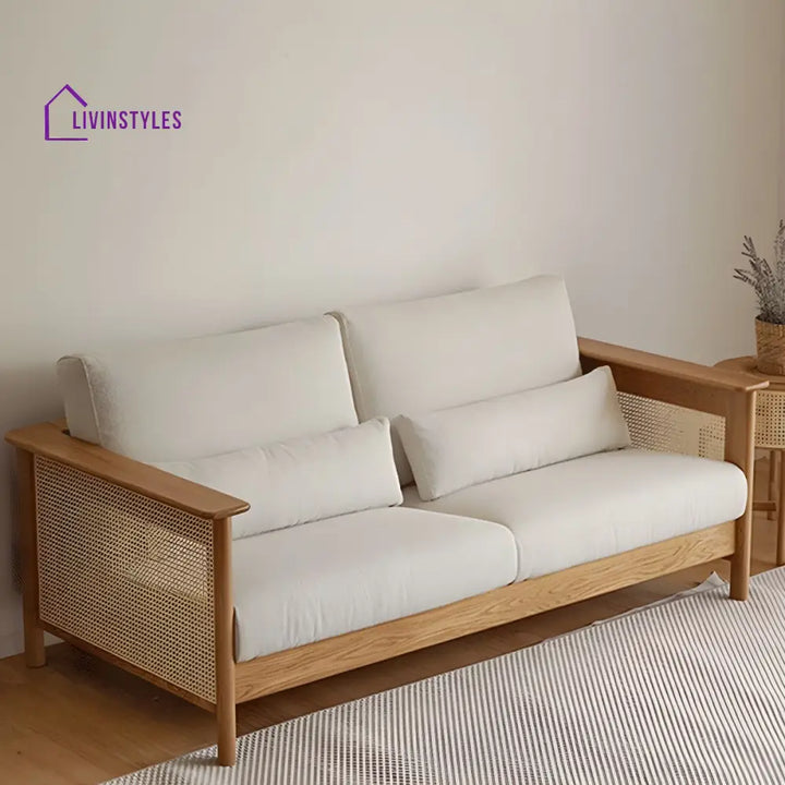 Vasiliy Solid Wood Sofa Set for Living Room | 3 + 1 + 1 Sofa Set