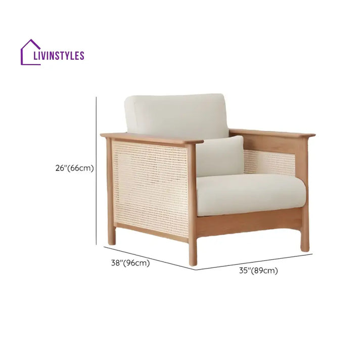 Vasiliy Solid Wood Sofa Set for Living Room | 3 + 1 + 1 Sofa Set