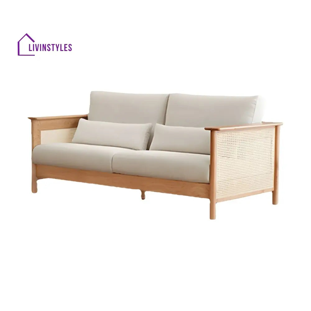 Vasiliy Solid Wood Sofa Set for Living Room | 3 + 1 + 1 Sofa Set