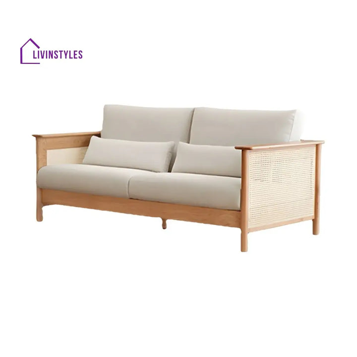 Vasiliy Solid Wood Sofa Set for Living Room | 3 + 1 + 1 Sofa Set