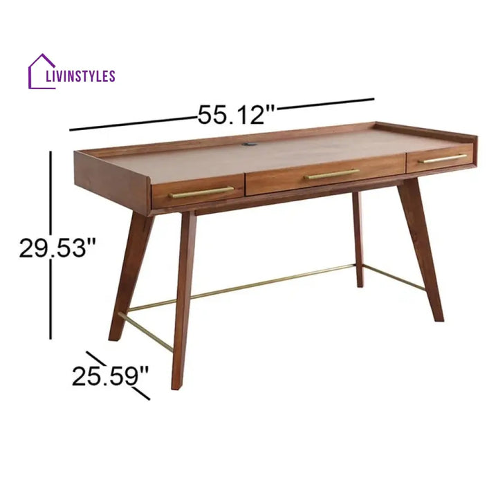 Vasily Solid Sheesham Wood Study Table for Students