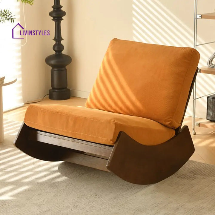 Vayla Solid Wood Rocking Chair for Living Room