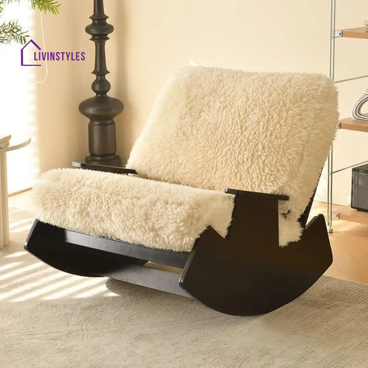 Vayla Solid Wood Rocking Chair for Living Room