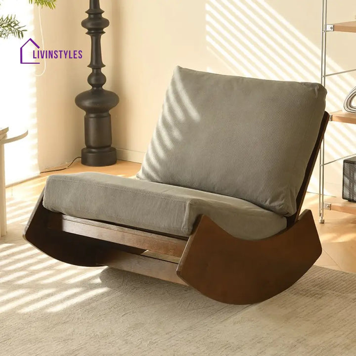 Vayla Solid Wood Rocking Chair for Living Room
