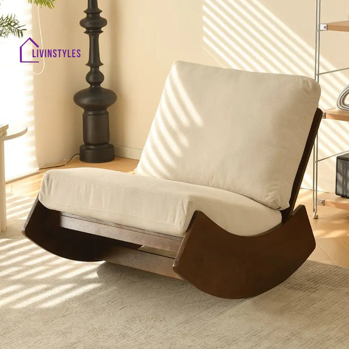 Vayla Solid Wood Rocking Chair for Living Room