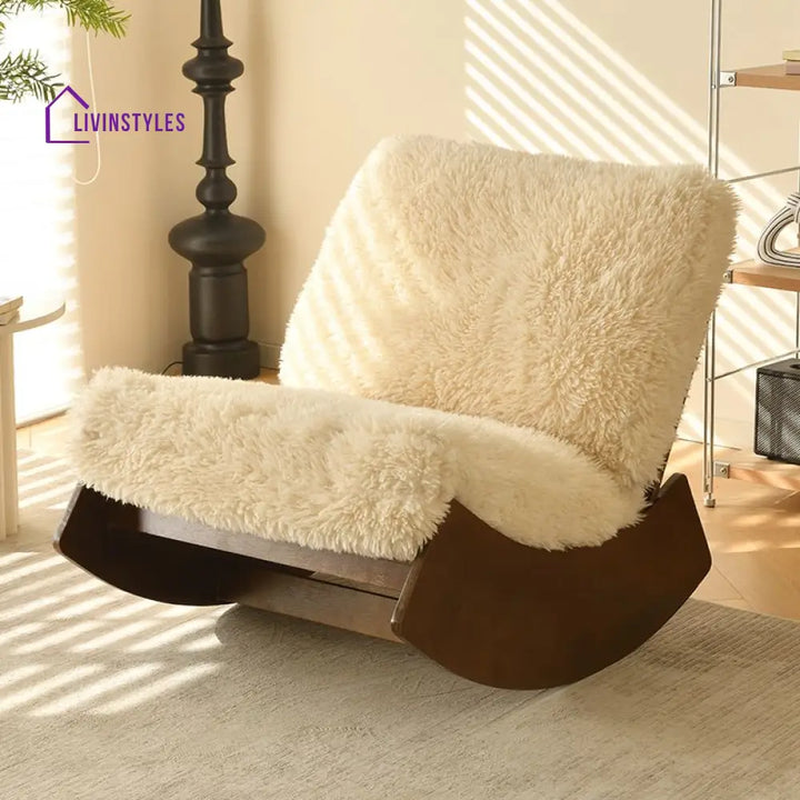 Vayla Solid Wood Rocking Chair for Living Room