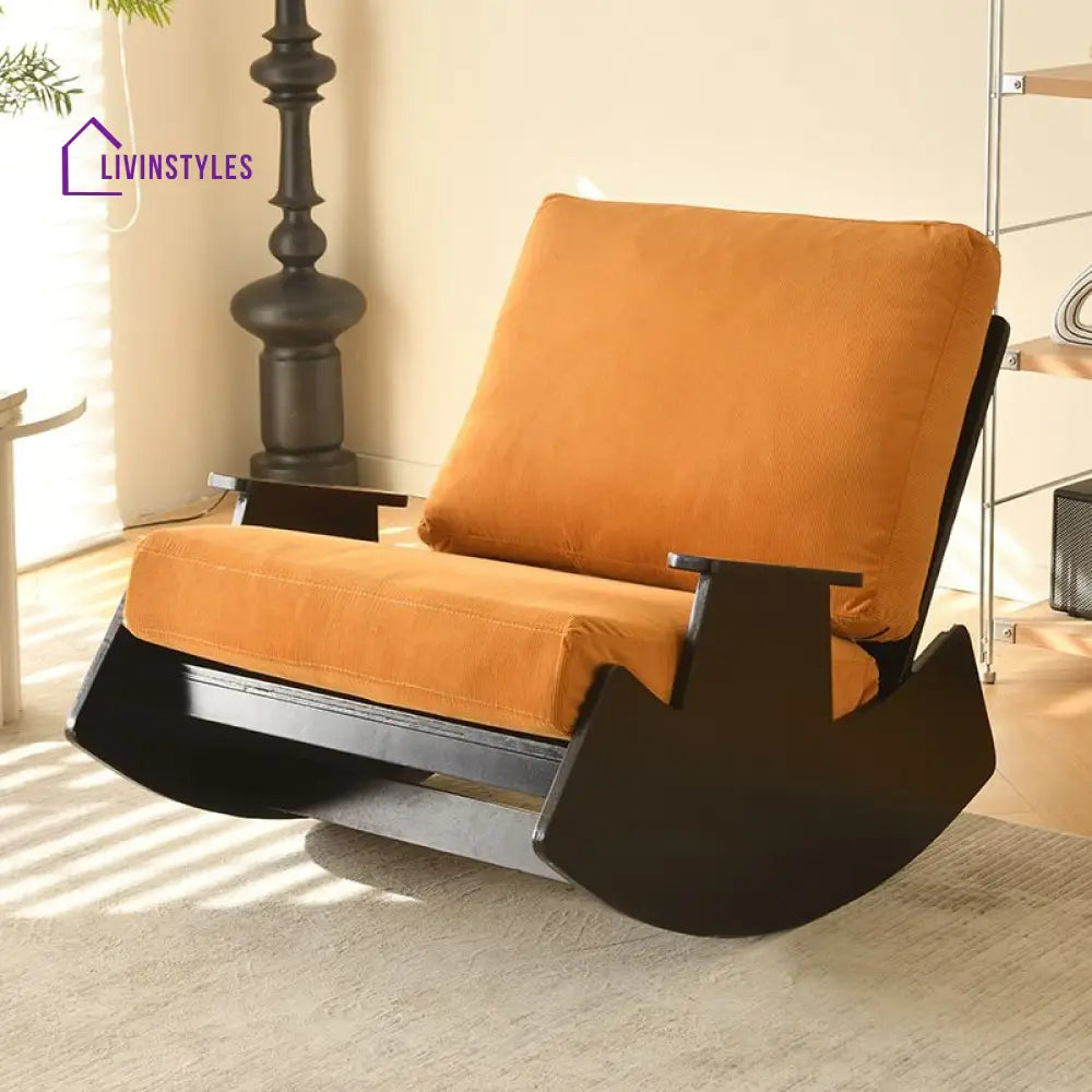 Vayla Solid Wood Rocking Chair for Living Room