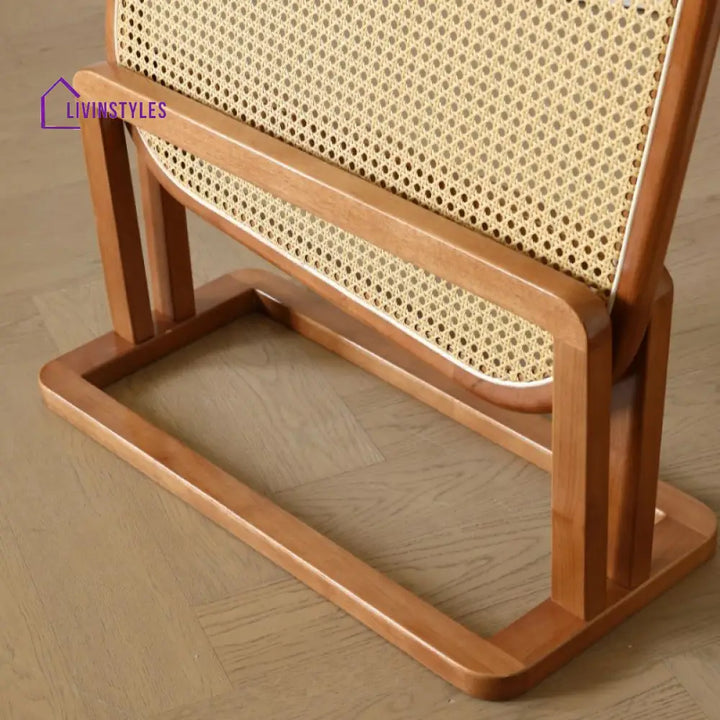 Vayla Wooden and Cane Weaving Room Partition for Living Room