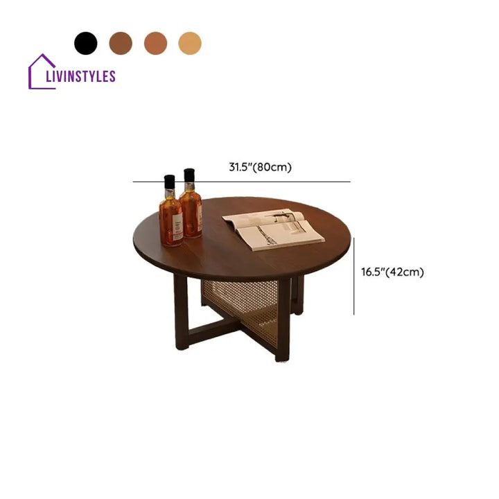 Ved Solid Wood Coffee Table for Living Room
