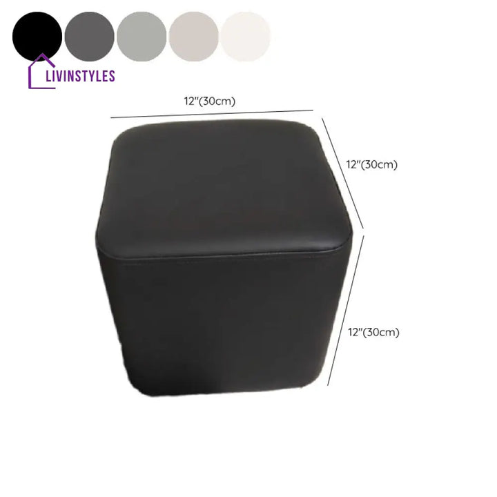 Vedhya Living Room Ottoman | Faux Leather Fabric