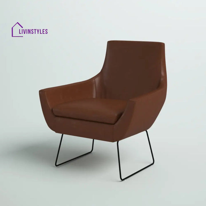 Vedika Metal and Fabric Arm Chair | Living Room Chair | Lounge Chair