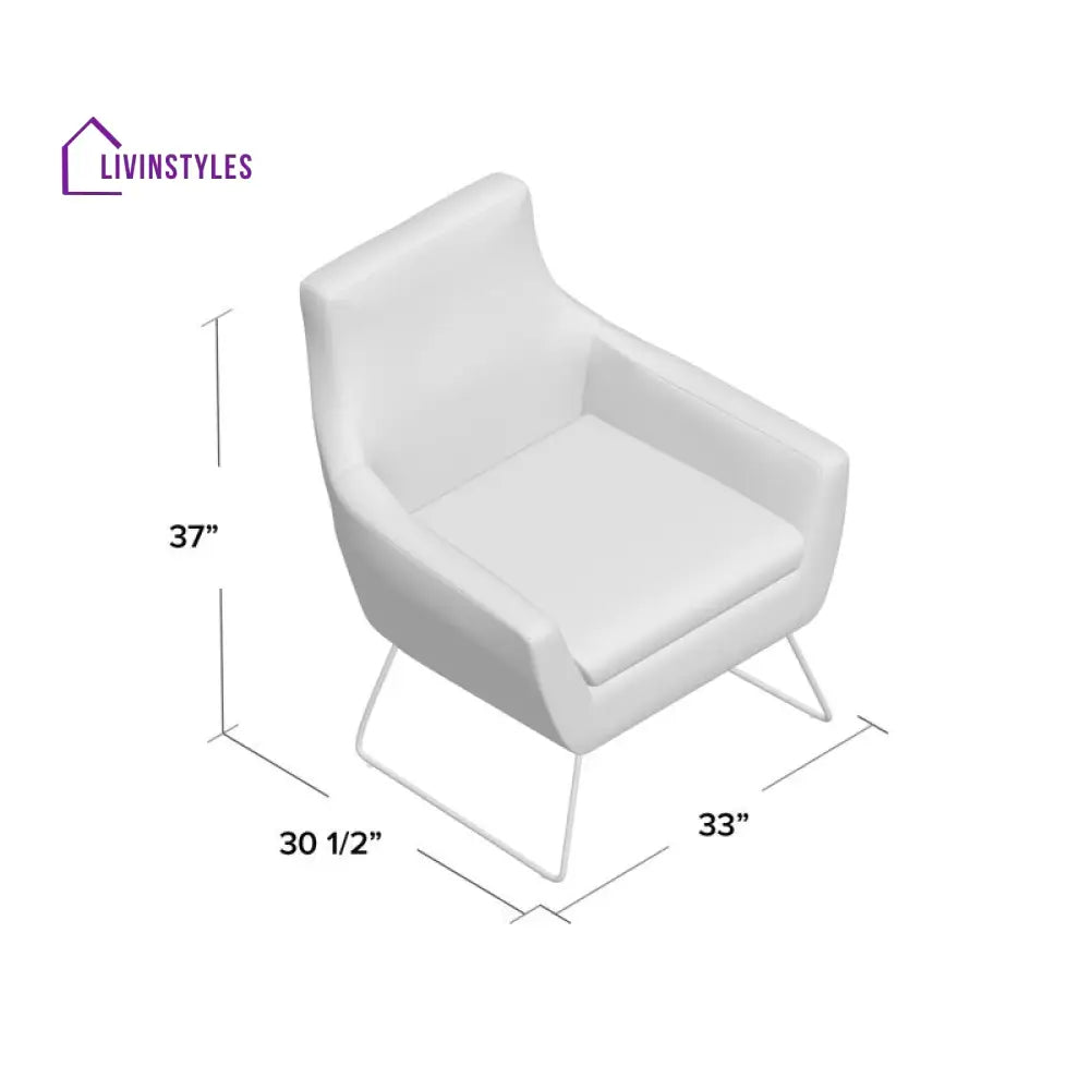 Vedika Metal and Fabric Arm Chair | Living Room Chair | Lounge Chair