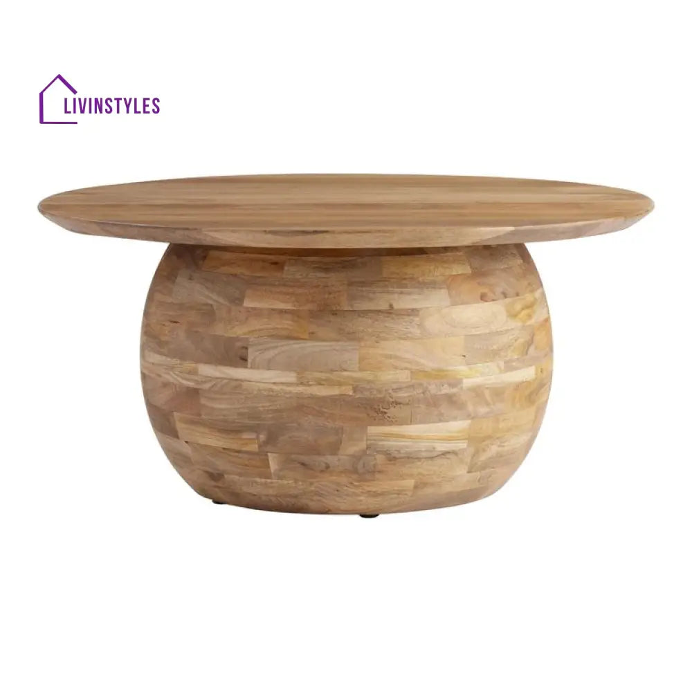 Vedika Solid Mango Wood Coffee Table for Living Room