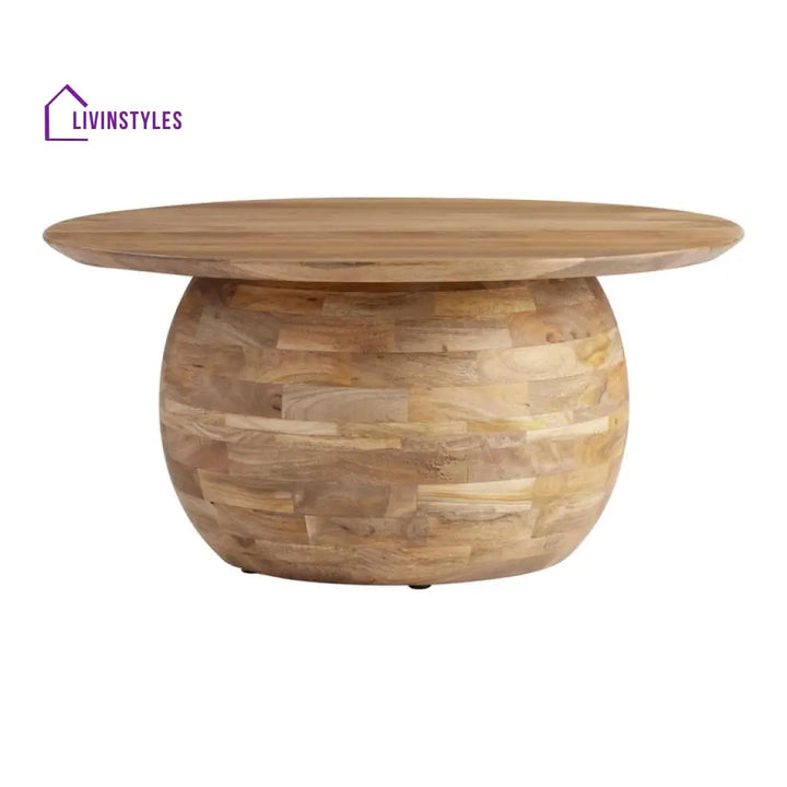 Vedika Solid Mango Wood Coffee Table for Living Room