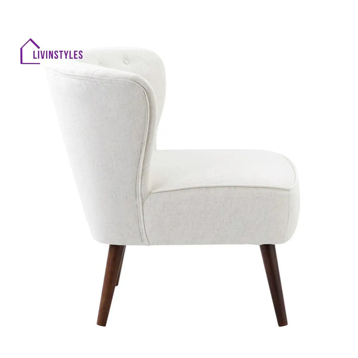 Veena Solid Wood and Fabric Arm Chair | Living Room Chair | Lounge Chair