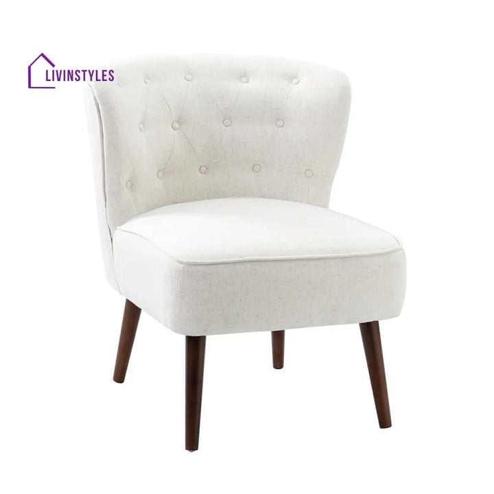 Veena Solid Wood and Fabric Arm Chair | Living Room Chair | Lounge Chair