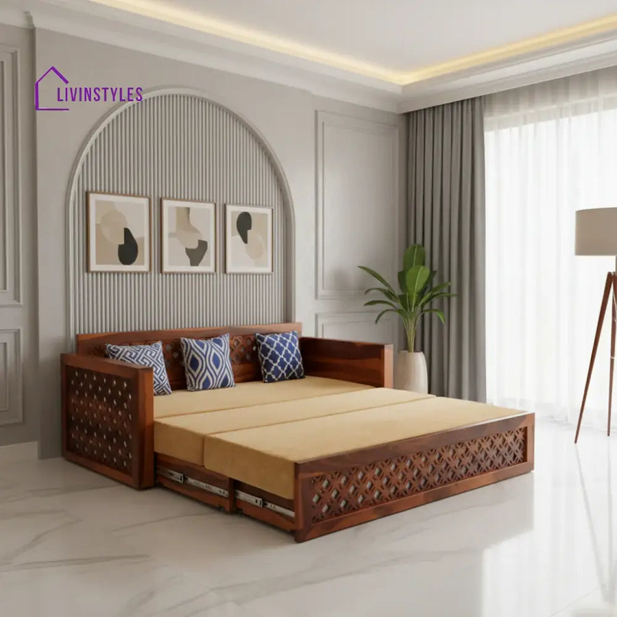 Tranquilix Sofa Cum Bed Sheesham Wood