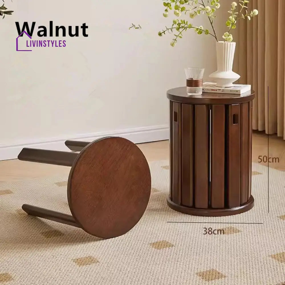 4-in-1 Solid Wood Stools Furniture