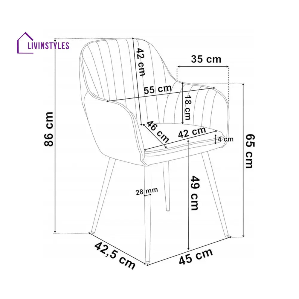 Velvet Sleek Lounge Chair Grey Furniture