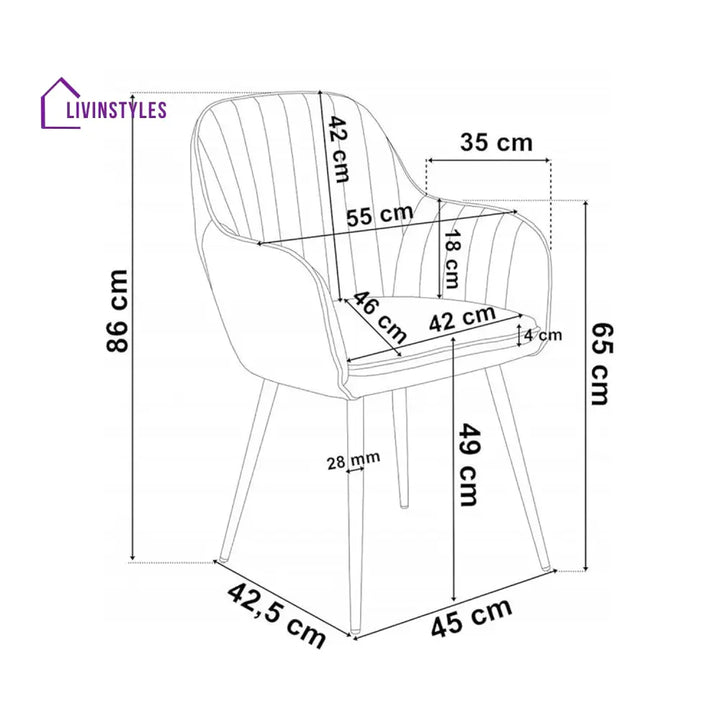 Velvet Sleek Lounge Chair Grey Furniture