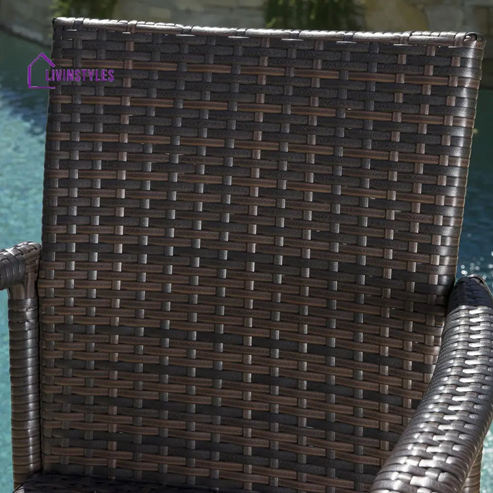Venezia Outdoor Patio Bar Chair 4 Chairs For Balcony (Brown) - Bar Sets