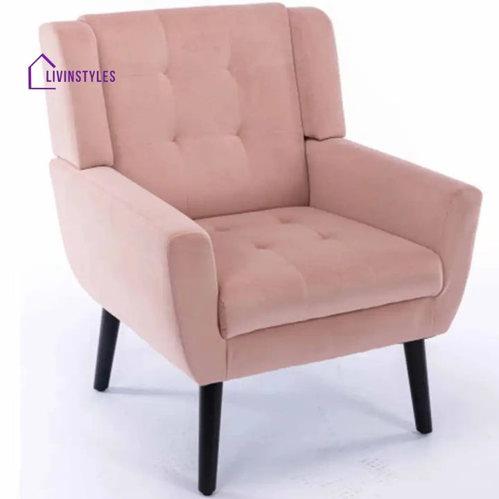 Veniamin Luxurious Double Cushion Velvet Chair Pink Furniture