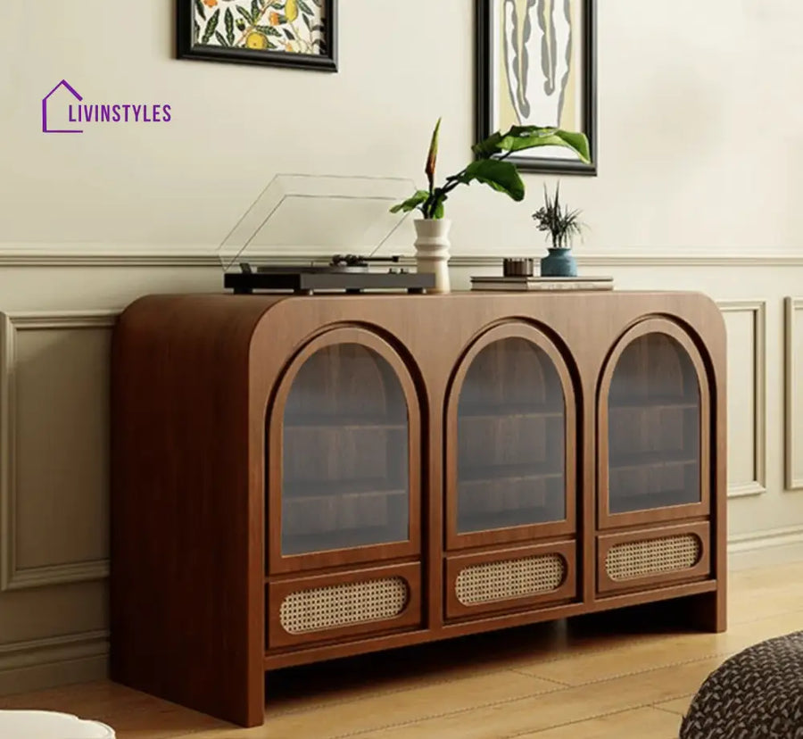 Veniamin Wooden 54’’ Crockery Cabinet Credenza Hutches