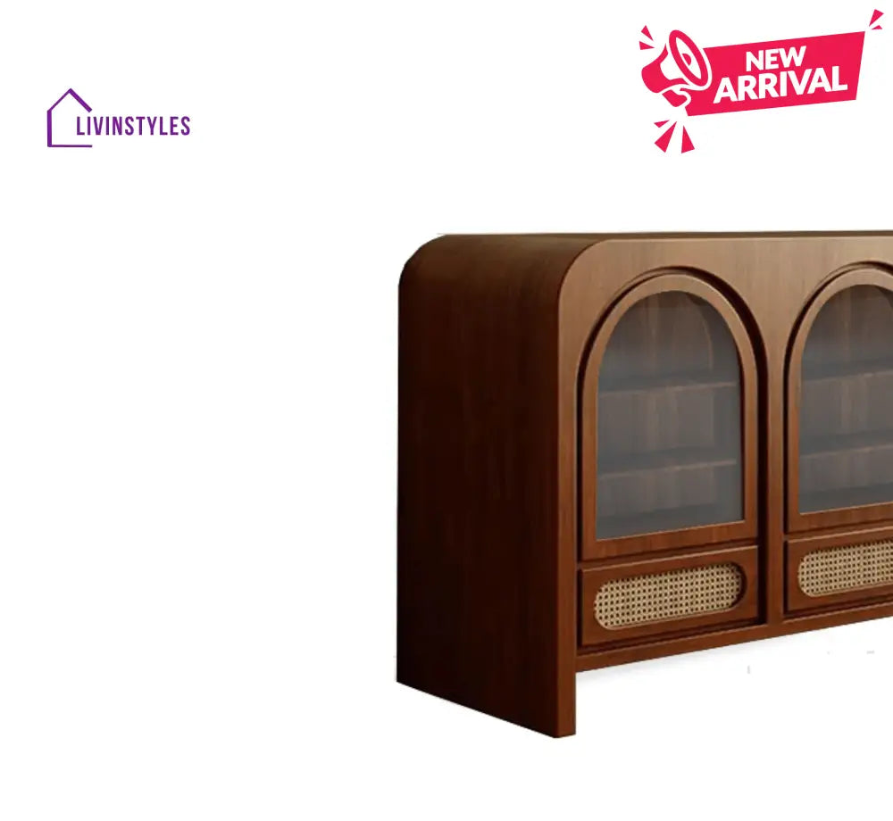 Veniamin Wooden 54’’ Crockery Cabinet Credenza Hutches