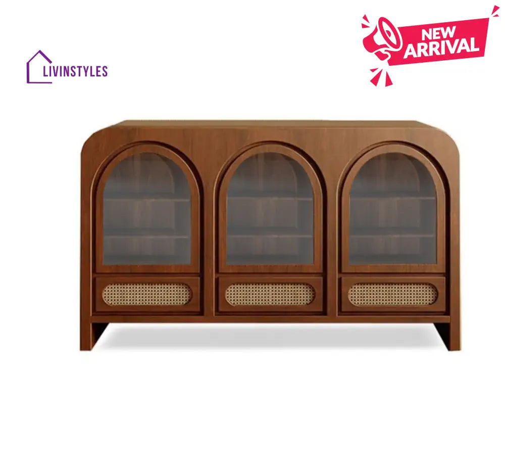 Veniamin Wooden 54’’ Crockery Cabinet Credenza Hutches