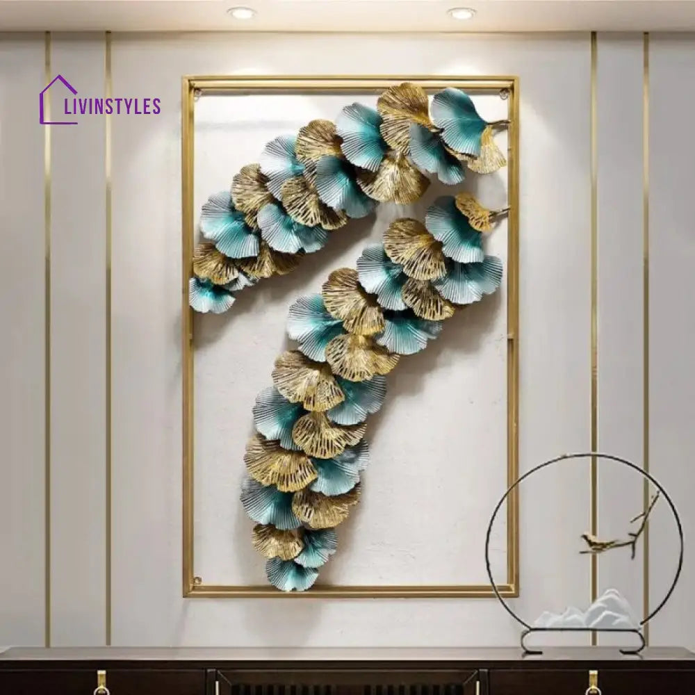 Venice Leaf Metal Golden Wall Art