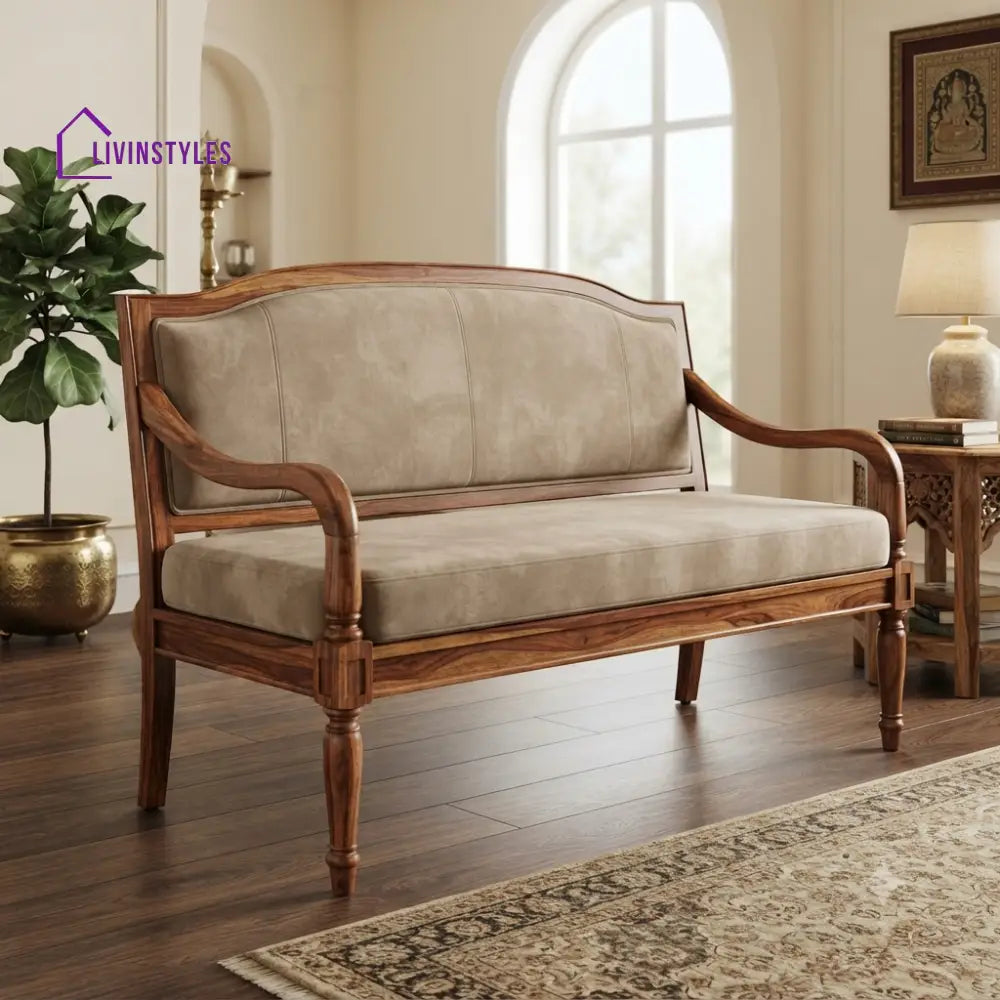 Venice Wooden Bench for Living Room | Bedroom | Extra Seating