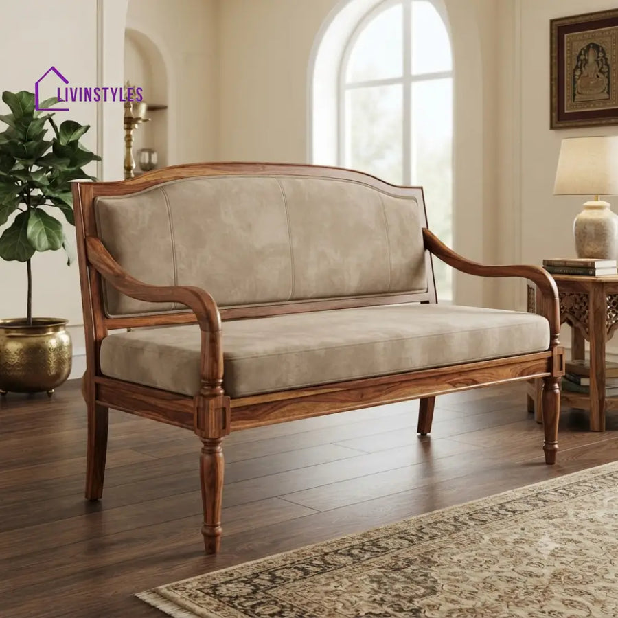Venice Wooden Bench for Living Room | Bedroom | Extra Seating