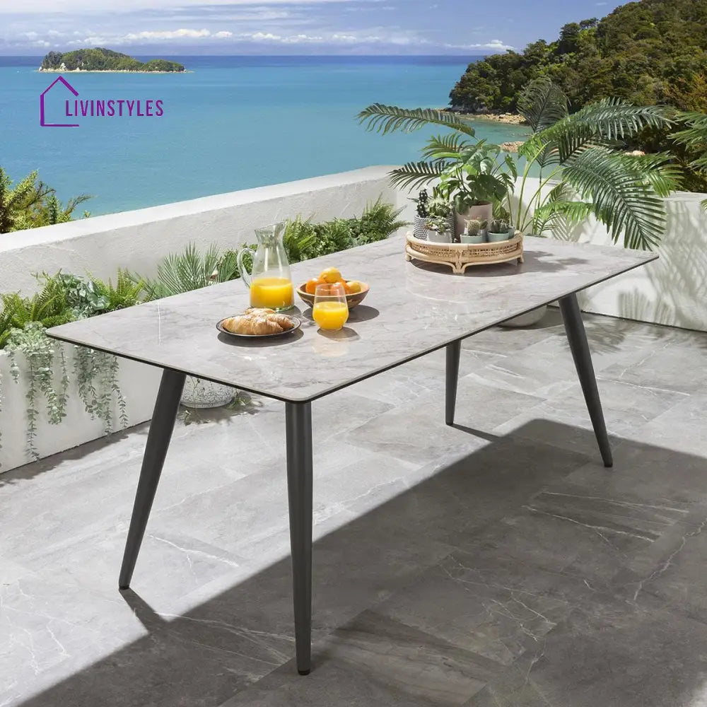 Ventus Outdoor Patio Seating Set 6 Chairs and 1 Table Set (grey) - Dining sets
