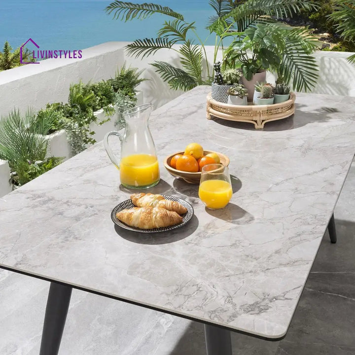 Ventus Outdoor Patio Seating Set 6 Chairs and 1 Table Set (grey) - Dining sets