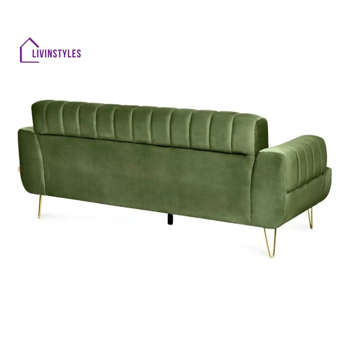 Vera 3 Seater Sofa in Green colour for Living Room