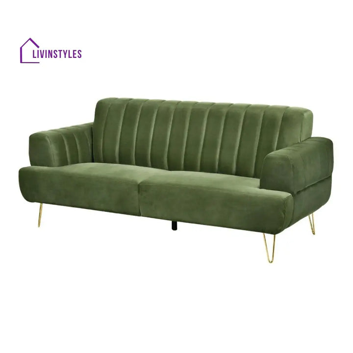 Vera 3 Seater Sofa in Green colour for Living Room