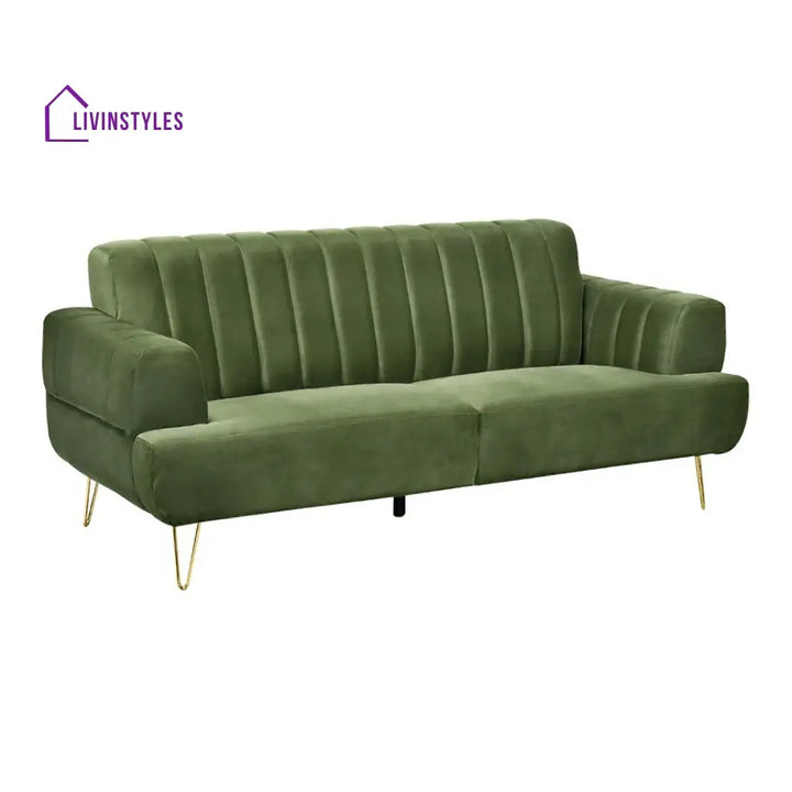 Vera 3 Seater Sofa in Green colour for Living Room