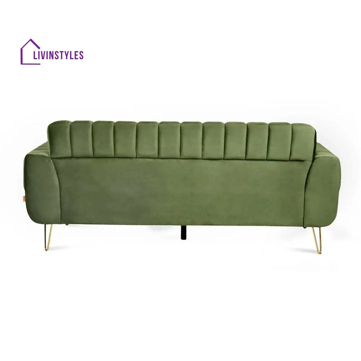 Vera 3 Seater Sofa in Green colour for Living Room