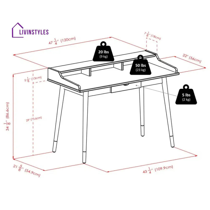 Vera Solid Sheesham Wood Study Table for Students