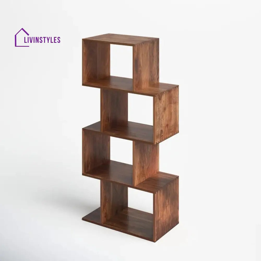 Vera Solid Wood Bookshelves | Bookshelf for Living Room | Bedroom | Drawing Room | Study Room