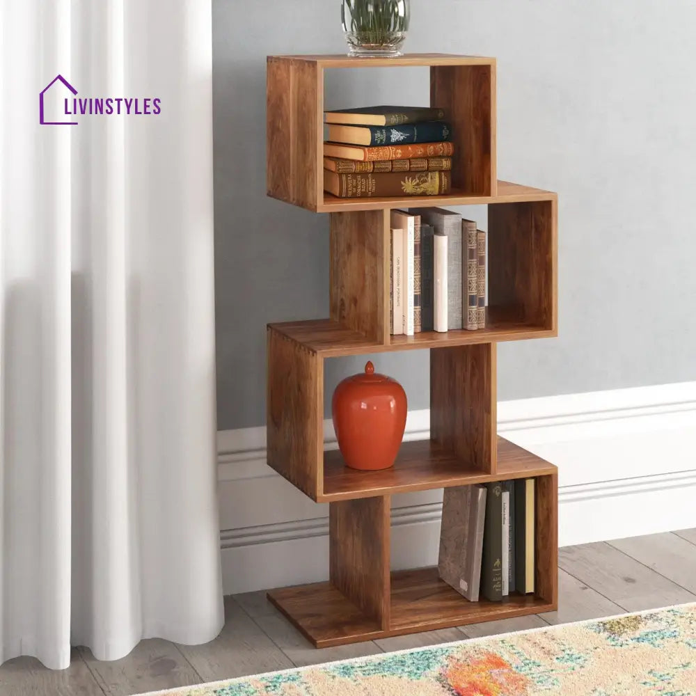 Vera Solid Wood Bookshelves | Bookshelf for Living Room | Bedroom | Drawing Room | Study Room
