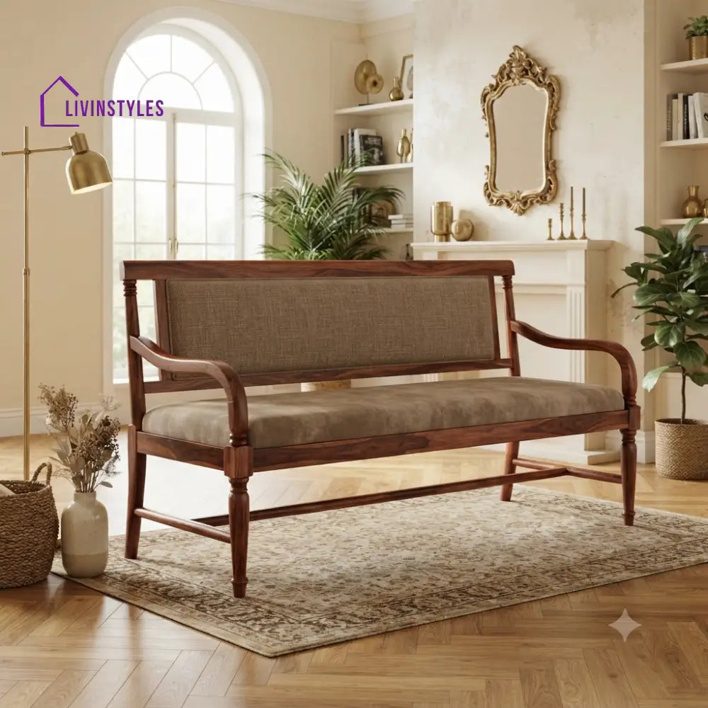 Verbena Wooden Bench for Living Room | Bedroom | Extra Seating